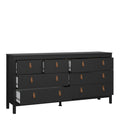 Barcelona Double Dresser 4+4 Drawers in Matt Black - image 5