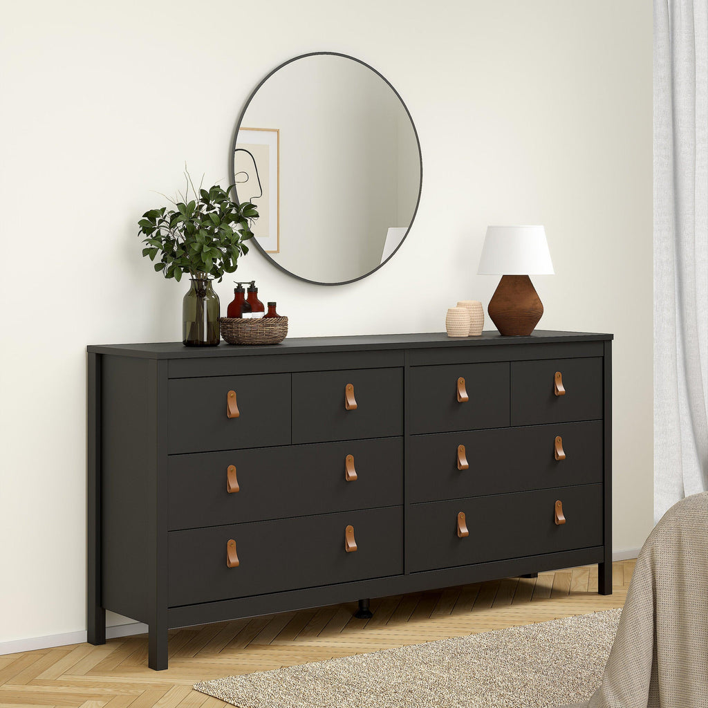 Barcelona Double Dresser 4+4 Drawers in Matt Black - image 7