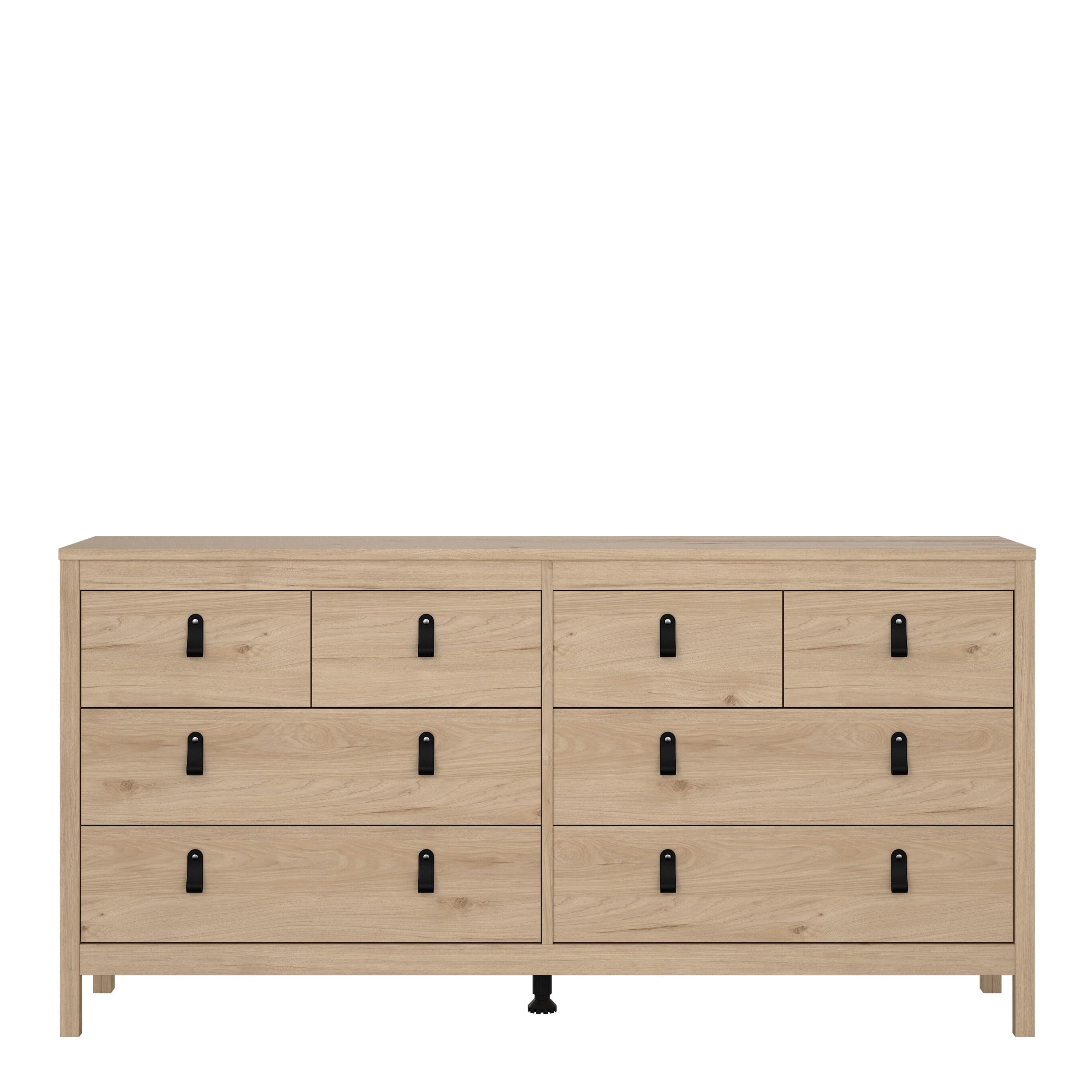 Barcelona Double Dresser 4+4 Drawers in Jackson Hickory Oak - image 2