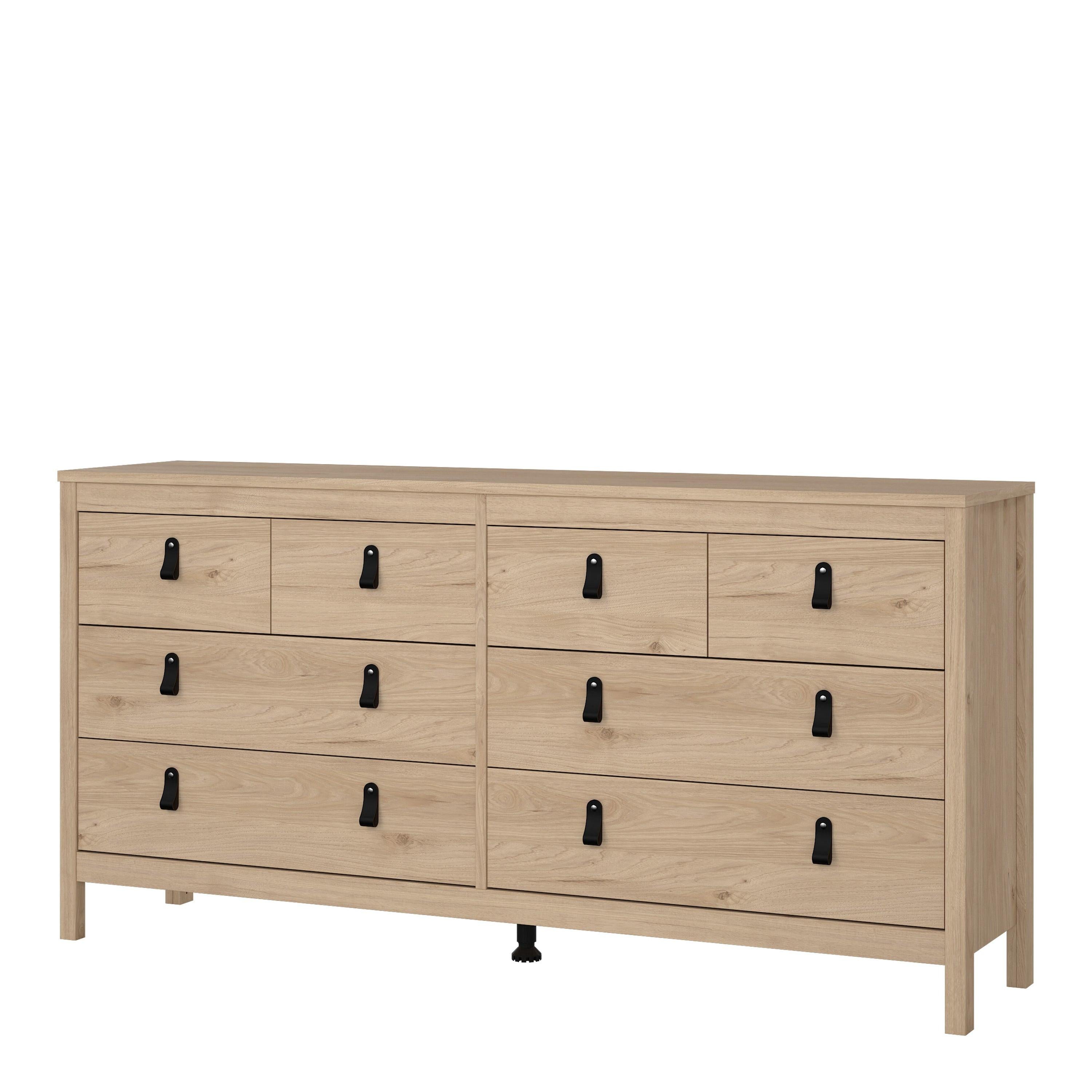 Barcelona Double Dresser 4+4 Drawers in Jackson Hickory Oak - image 3