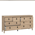 Barcelona Double Dresser 4+4 Drawers in Jackson Hickory Oak - image 5