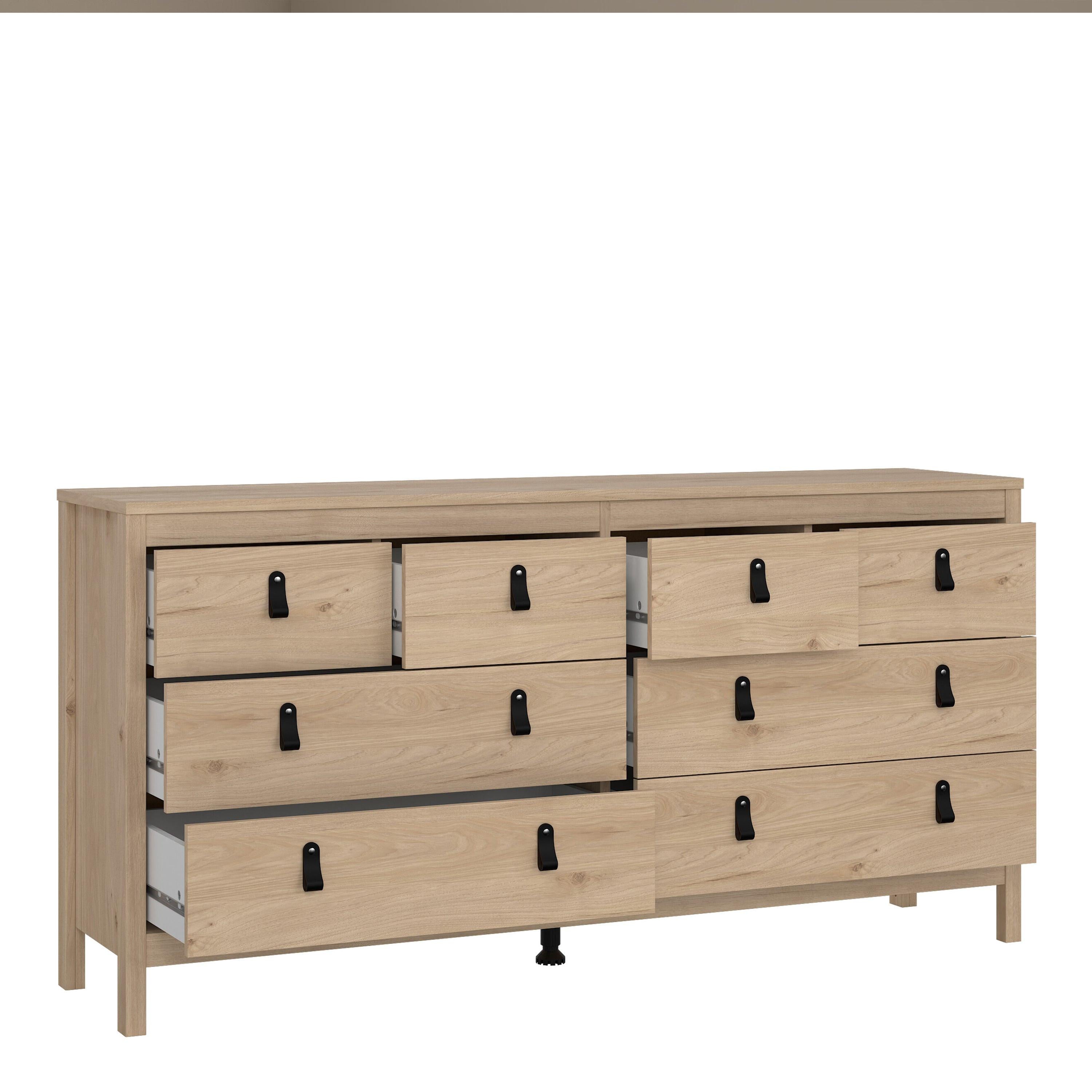 Barcelona Double Dresser 4+4 Drawers in Jackson Hickory Oak - image 5