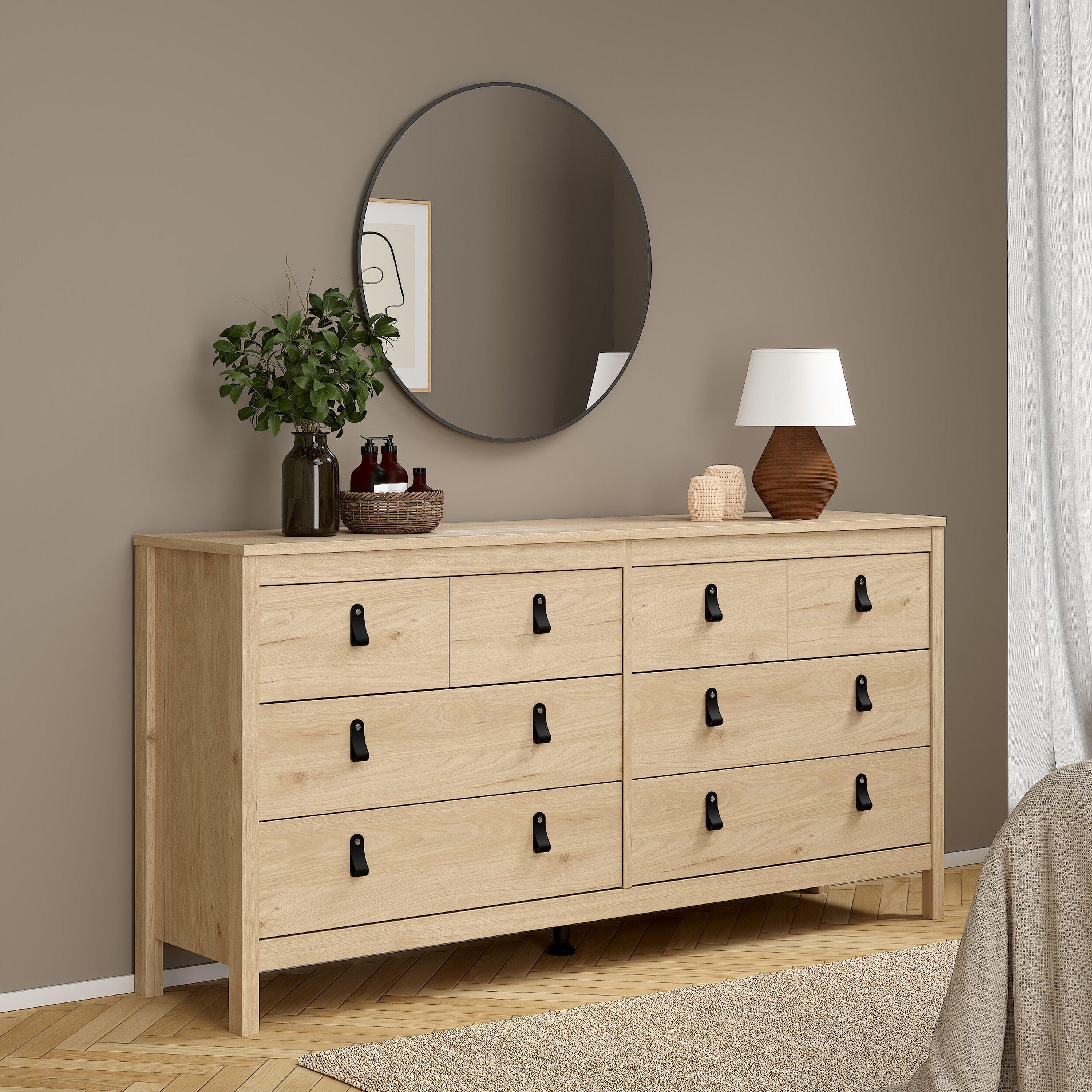 Barcelona Double Dresser 4+4 Drawers in Jackson Hickory Oak - image 7