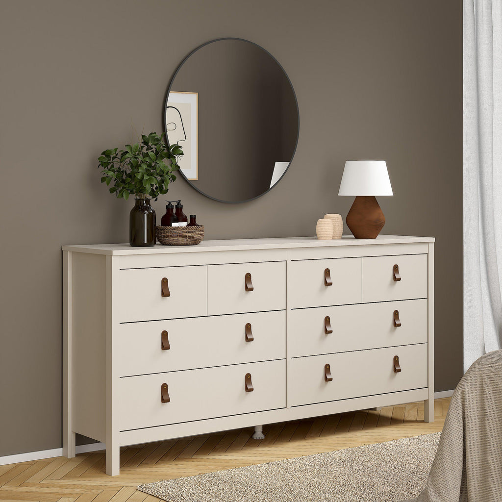 Barcelona Double Dresser 4+4 Drawers in Cashmere - image 8
