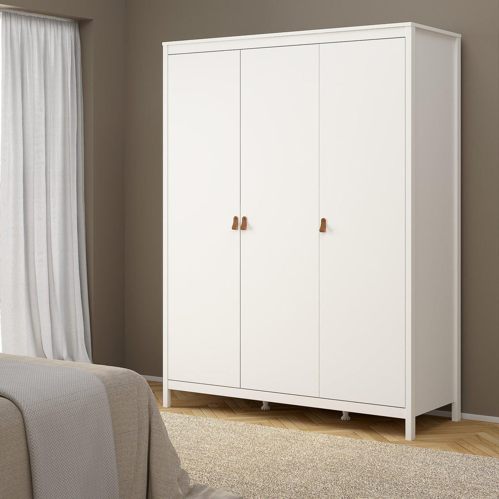 Barcelona Wardrobe with 3 Doors in White - image 6
