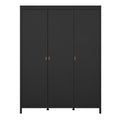 Barcelona Wardrobe with 3 Doors in Matt Black - image 2
