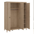 Barcelona Wardrobe with 3 Doors in Jackson Hickory Oak - image 5