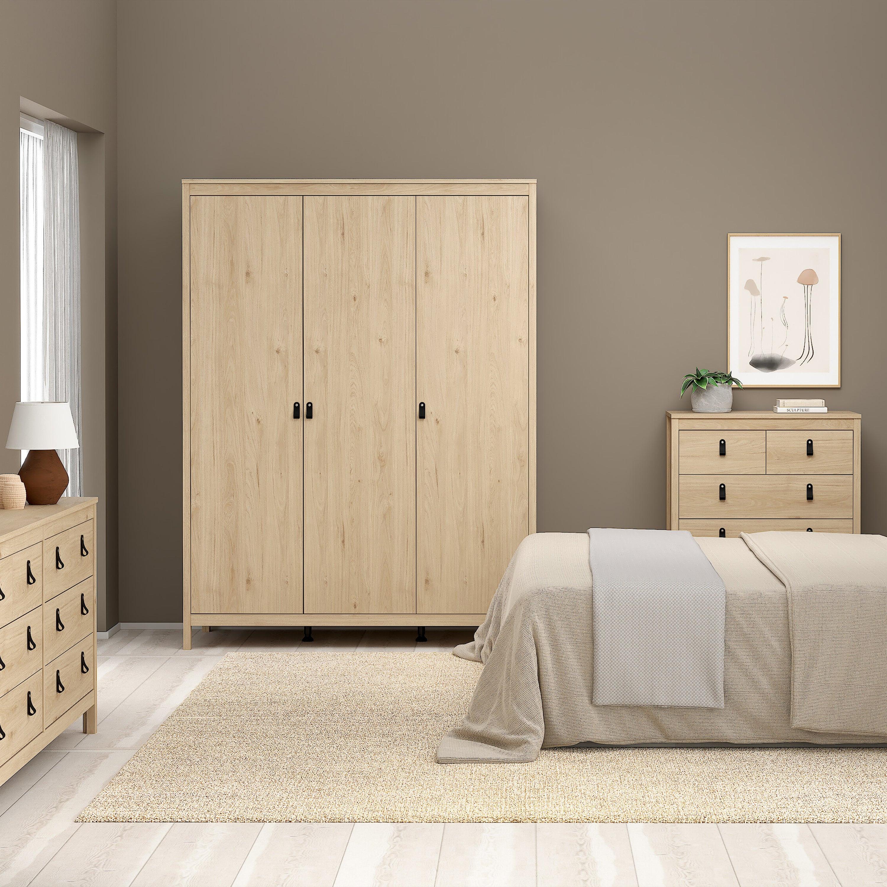Barcelona Wardrobe with 3 Doors in Jackson Hickory Oak - image 6