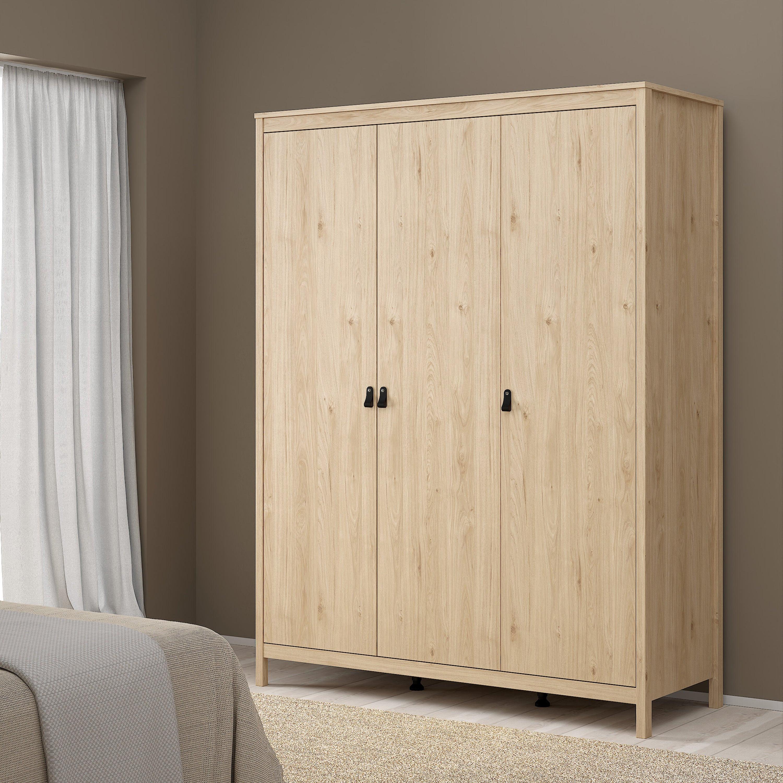 Barcelona Wardrobe with 3 Doors in Jackson Hickory Oak - image 7