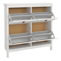 Barcelona Shoe Cabinet 4 Flip Down Doors in White - image 5
