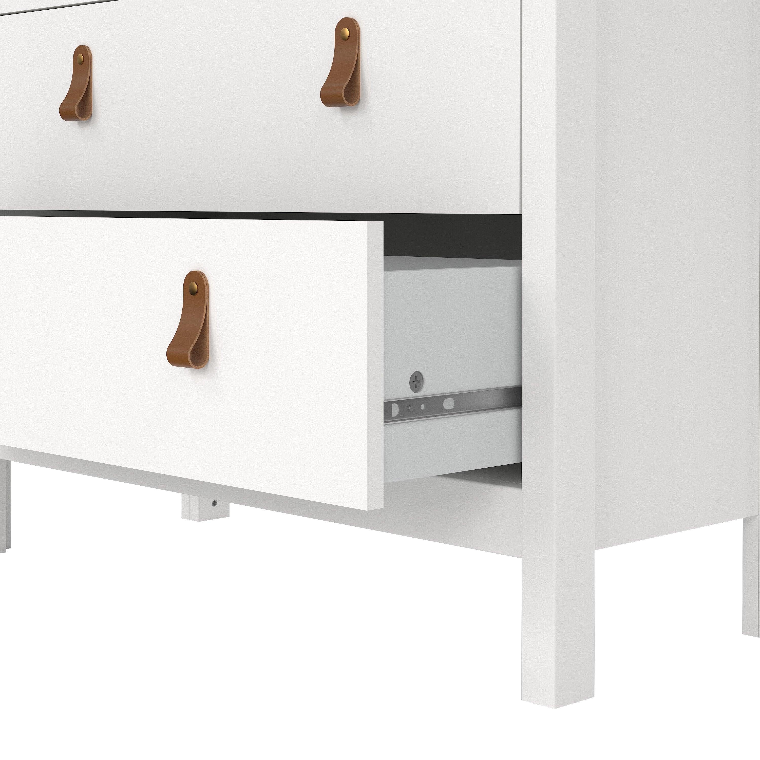 Barcelona China Cabinet 2 Glass Doors with 3 Drawers in White - image 10