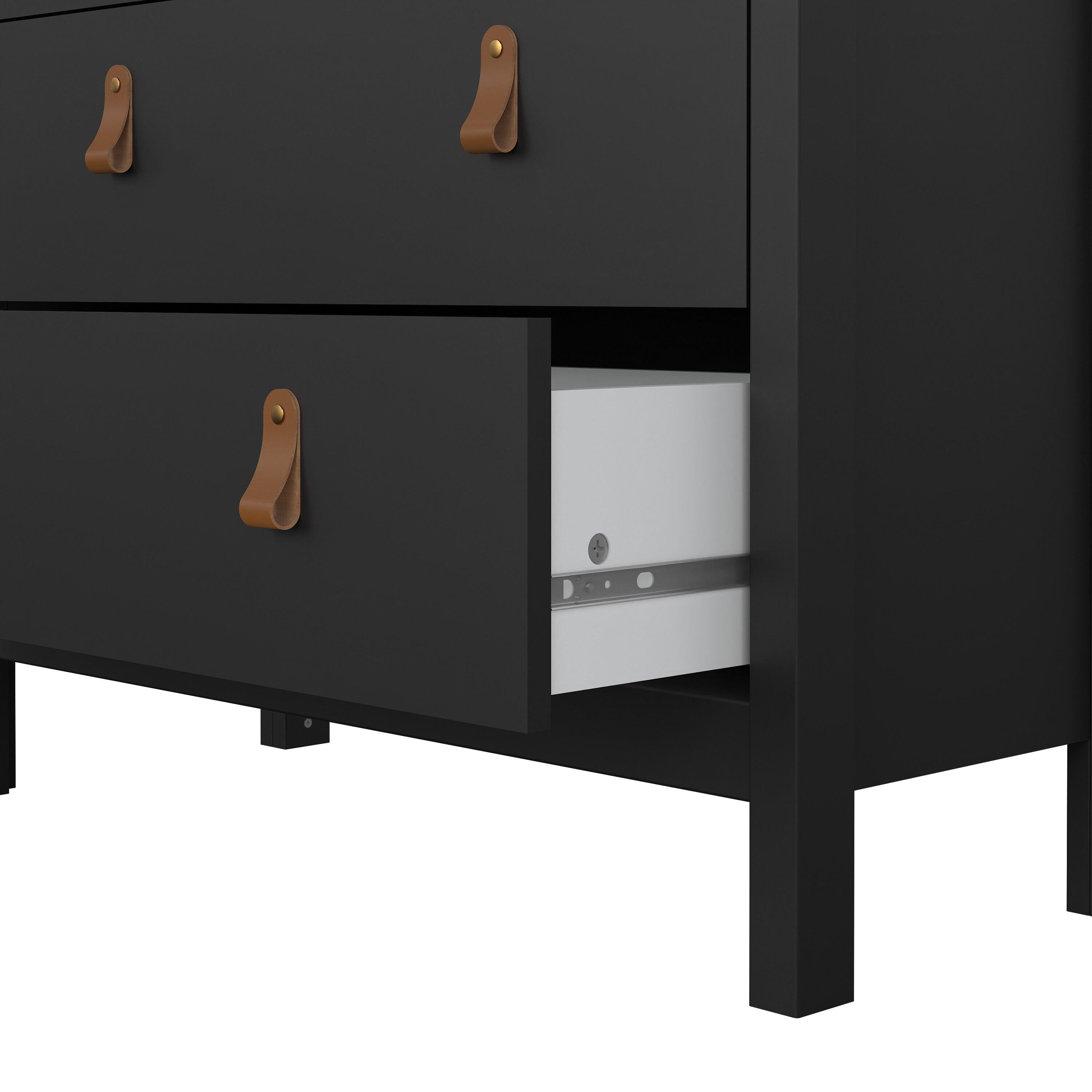 Barcelona China Cabinet 2 Glass Doors with 3 Drawers in Matt Black - image 10