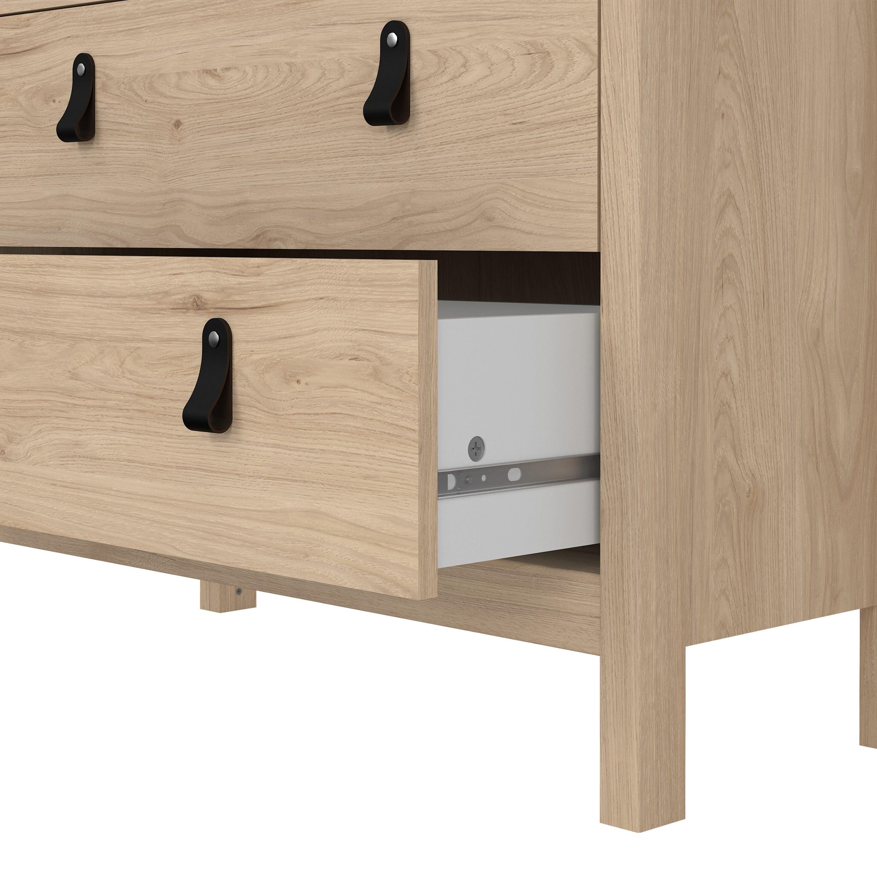 Barcelona China Cabinet 2 Doors with Glass + 3 Drawers in Jackson Hickory Oak - image 10