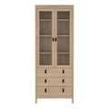 Barcelona China Cabinet 2 Doors with Glass + 3 Drawers in Jackson Hickory Oak - image 2