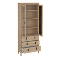 Barcelona China Cabinet 2 Doors with Glass + 3 Drawers in Jackson Hickory Oak - image 5