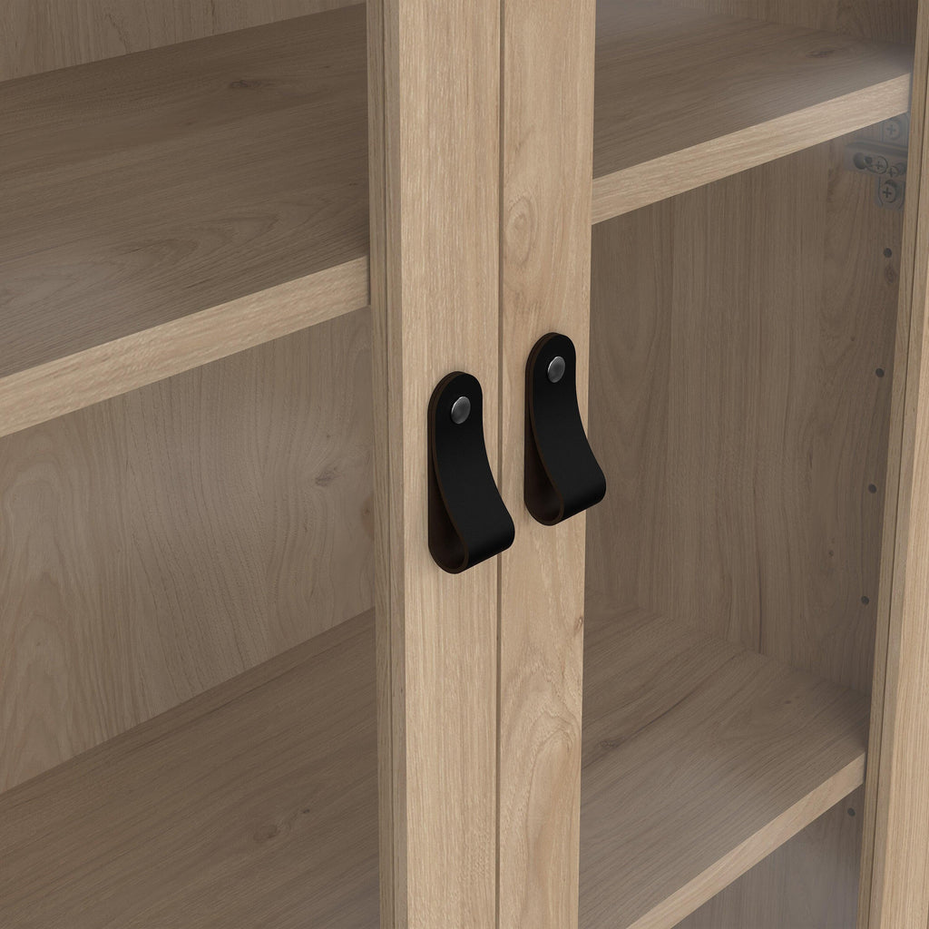 Barcelona China Cabinet 2 Doors with Glass + 3 Drawers in Jackson Hickory Oak - image 9