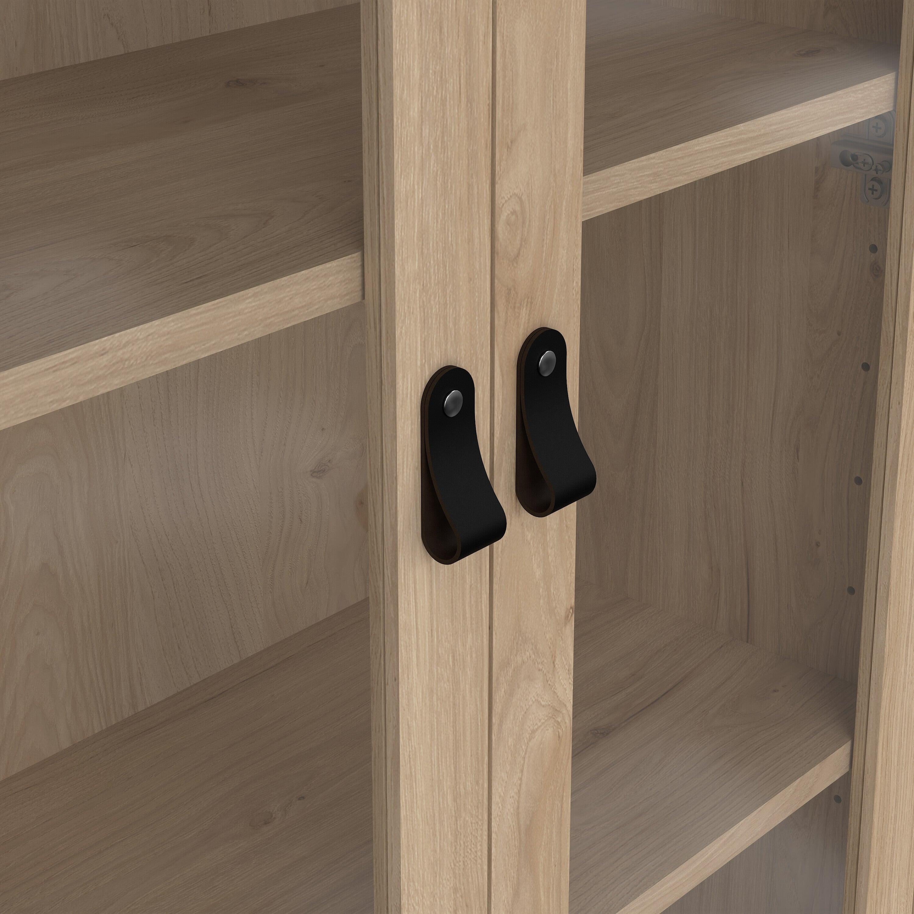 Barcelona China Cabinet 2 Doors with Glass + 3 Drawers in Jackson Hickory Oak - image 9