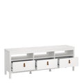 Barcelona Tv Unit 3 Drawers in White - image 4