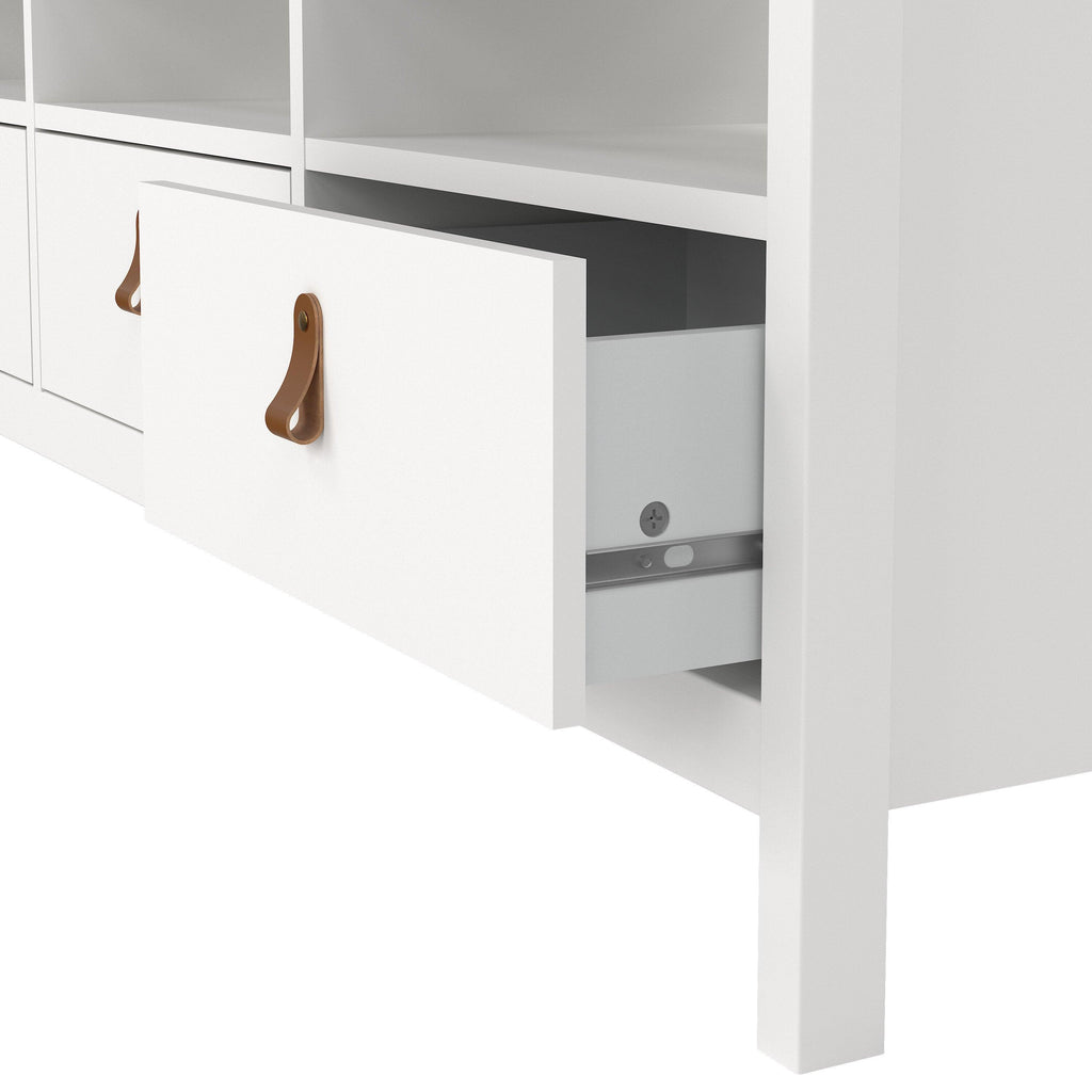 Barcelona Tv Unit 3 Drawers in White - image 7