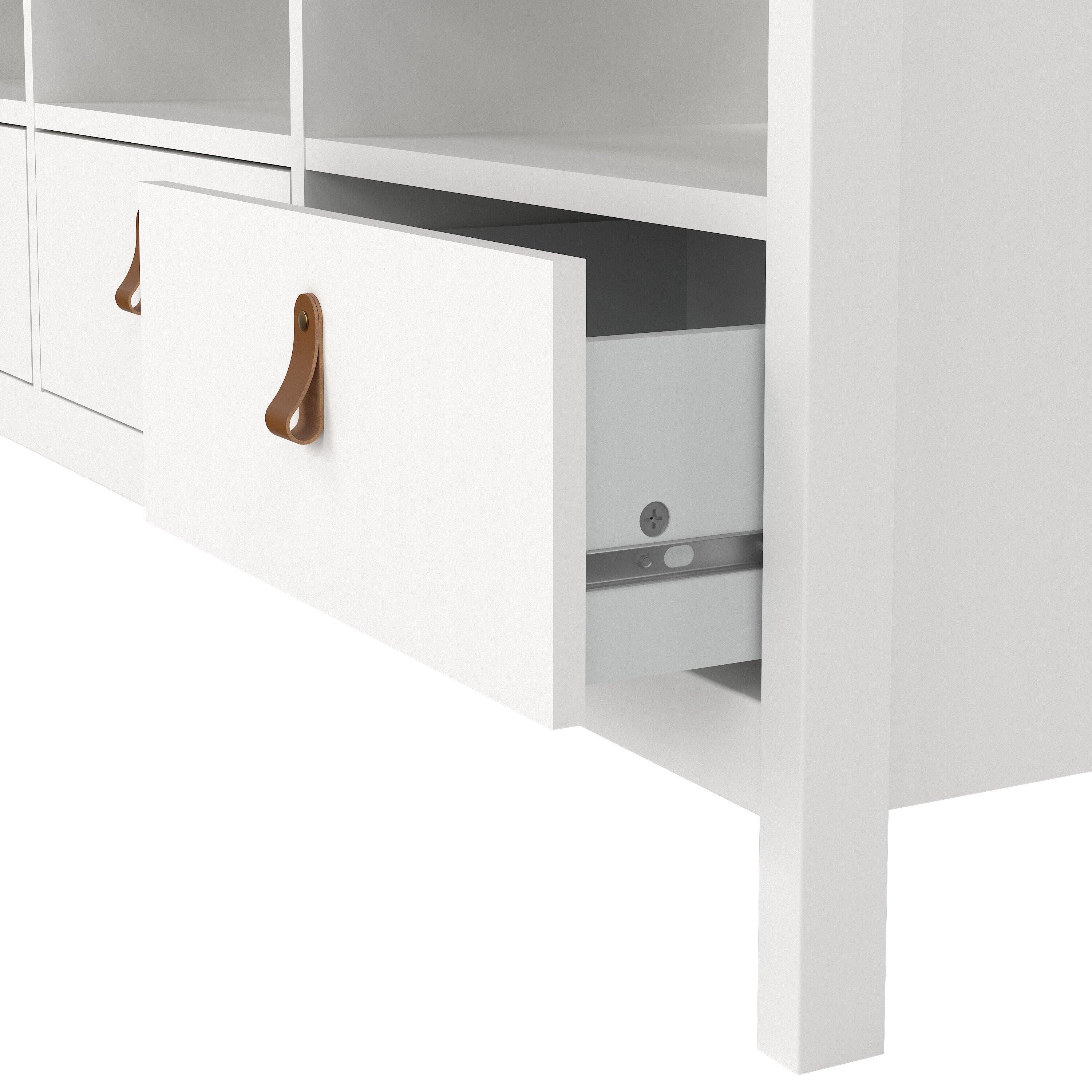 Barcelona Tv Unit 3 Drawers in White - image 7