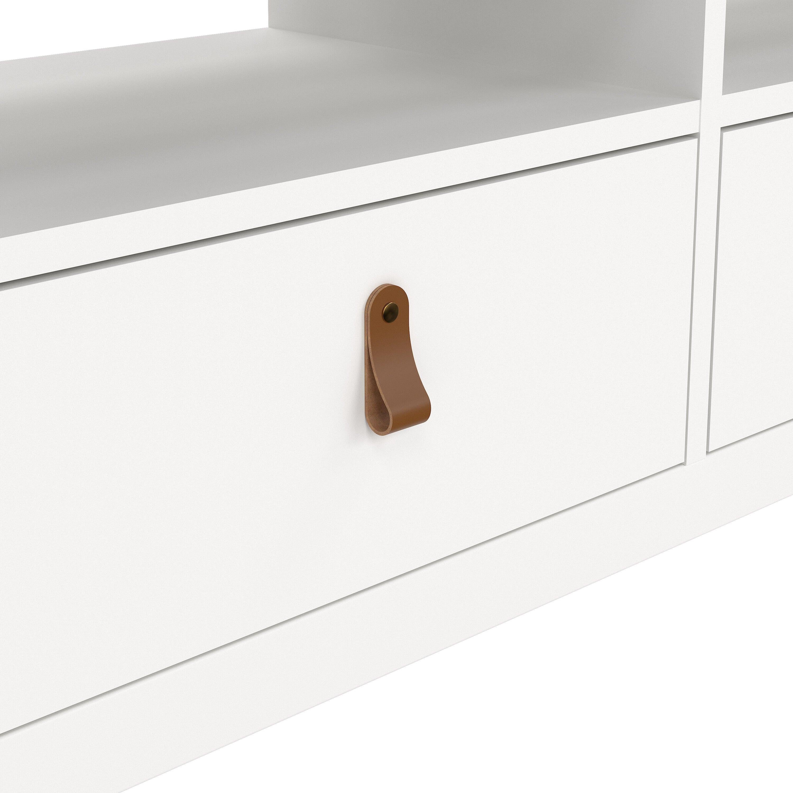Barcelona Tv Unit 3 Drawers in White - image 8