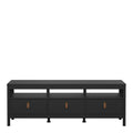 Barcelona TV Unit 3 Drawers in Matt Black - image 2