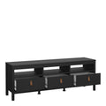 Barcelona TV Unit 3 Drawers in Matt Black - image 5