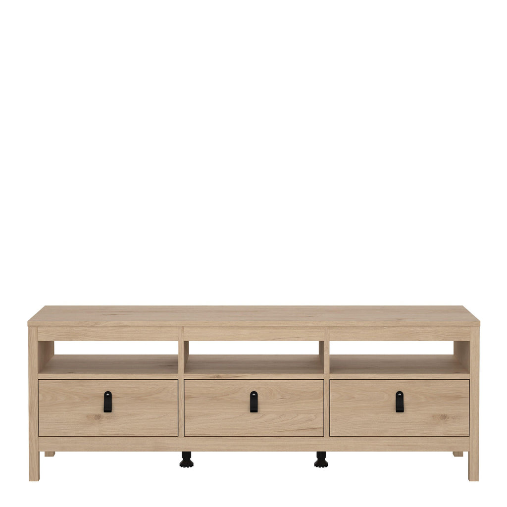 Barcelona TV-Unit 3 Drawers in Jackson Hickory Oak - image 2
