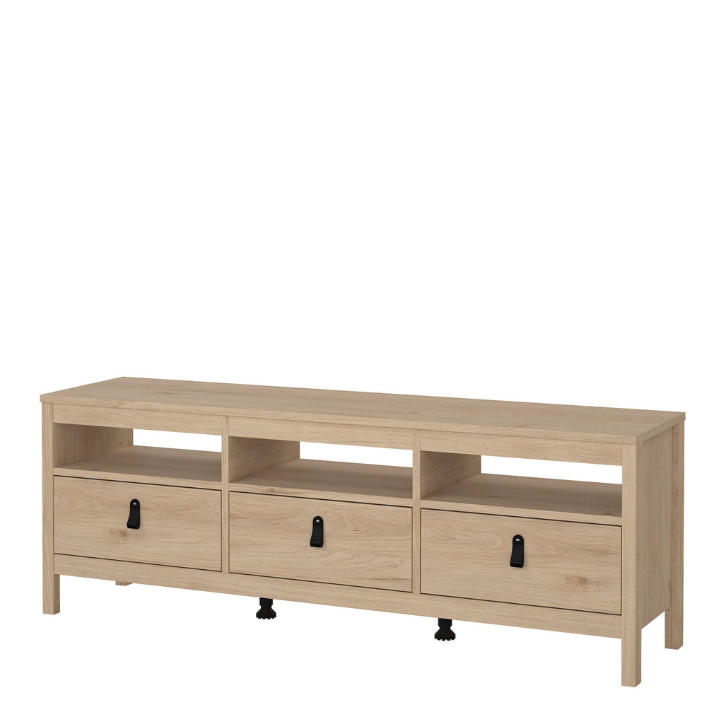 Barcelona TV-Unit 3 Drawers in Jackson Hickory Oak - image 3