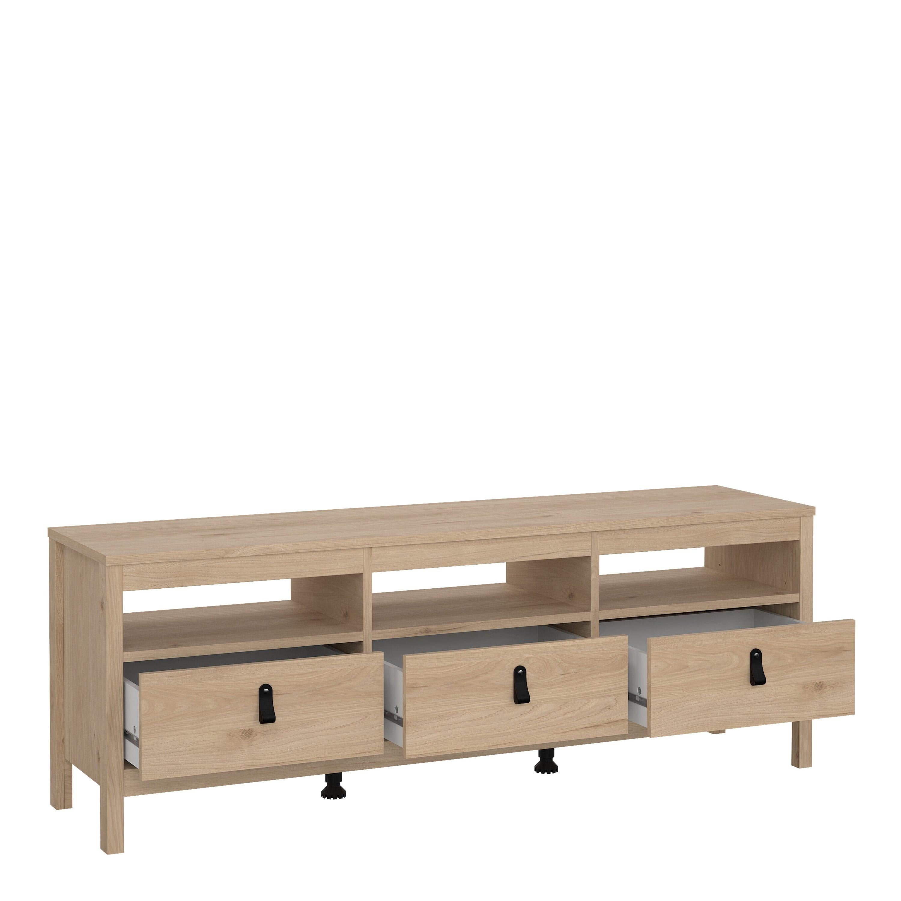 Barcelona TV-Unit 3 Drawers in Jackson Hickory Oak - image 5