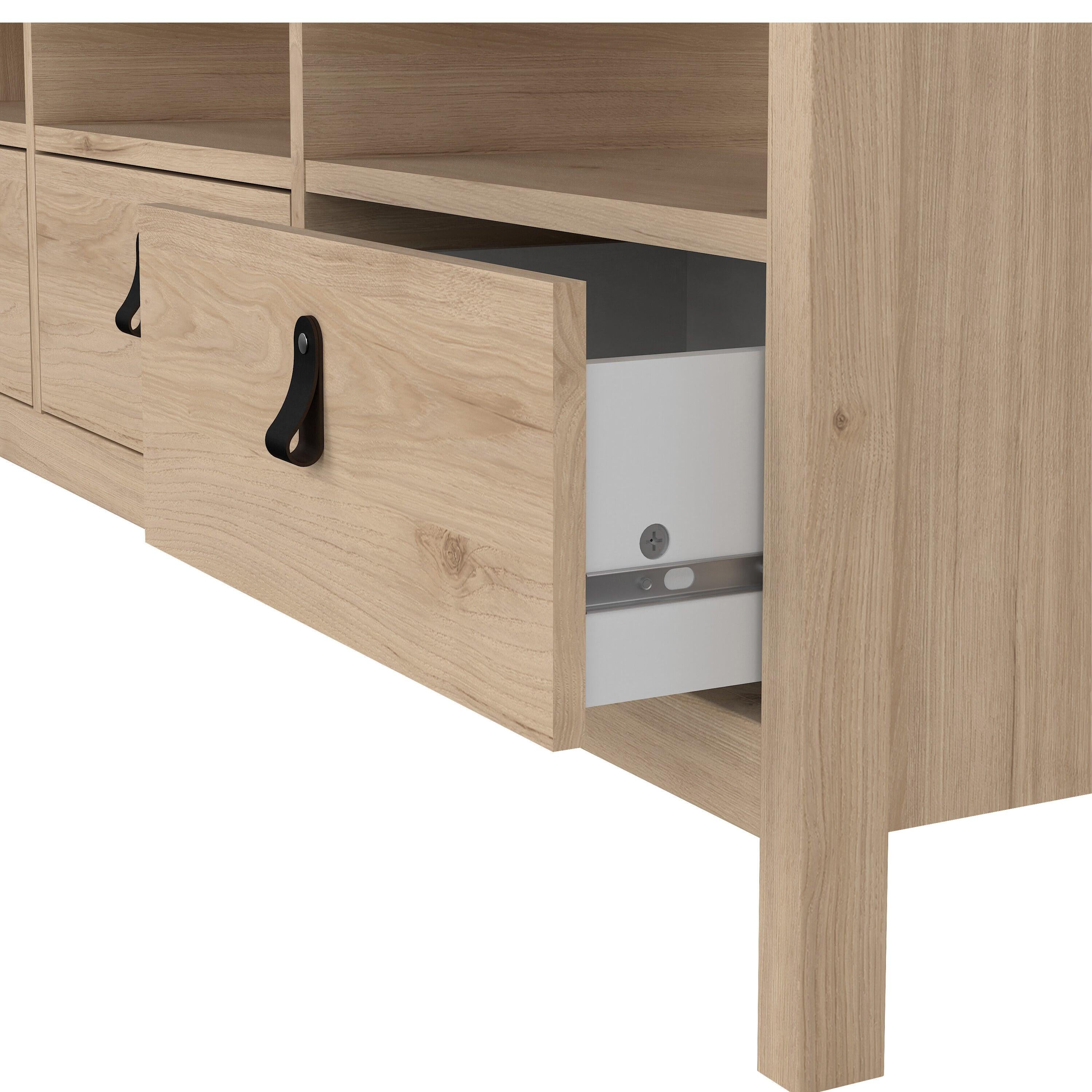 Barcelona TV-Unit 3 Drawers in Jackson Hickory Oak - image 9