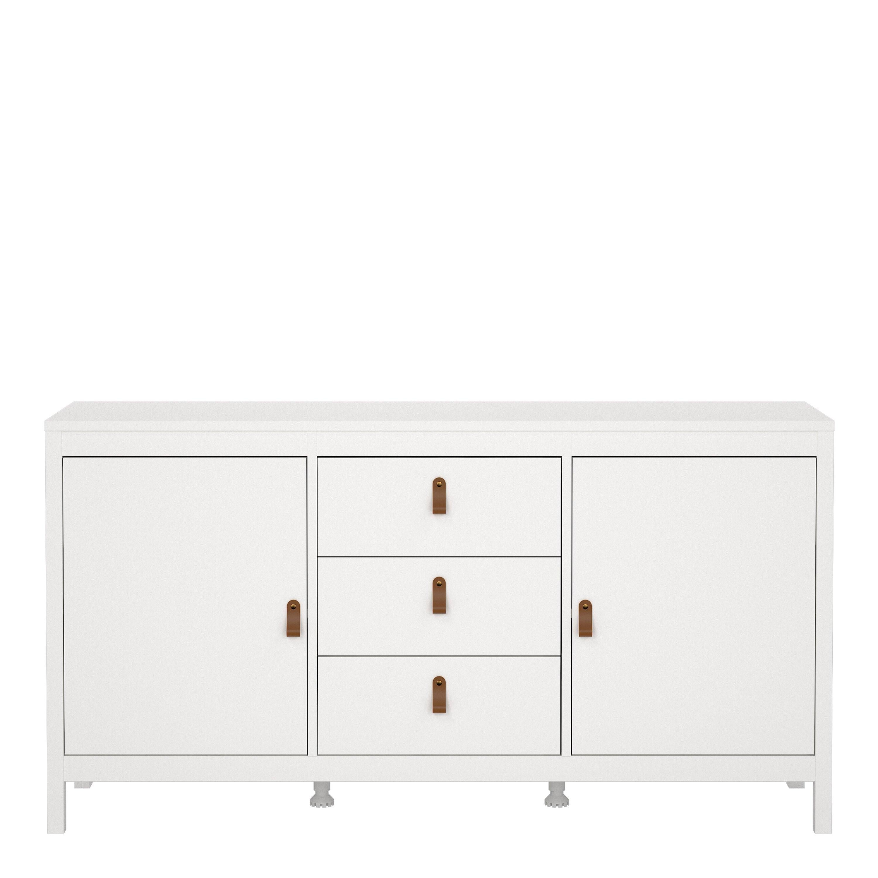 Barcelona Sideboard 2 Doors 3 Drawers in White - image 2