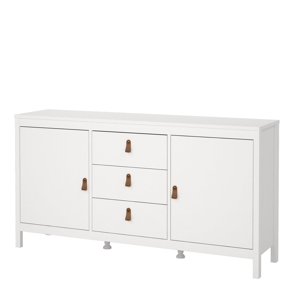 Barcelona Sideboard 2 Doors 3 Drawers in White - image 3