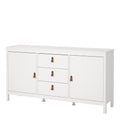 Barcelona Sideboard 2 Doors 3 Drawers in White - image 3