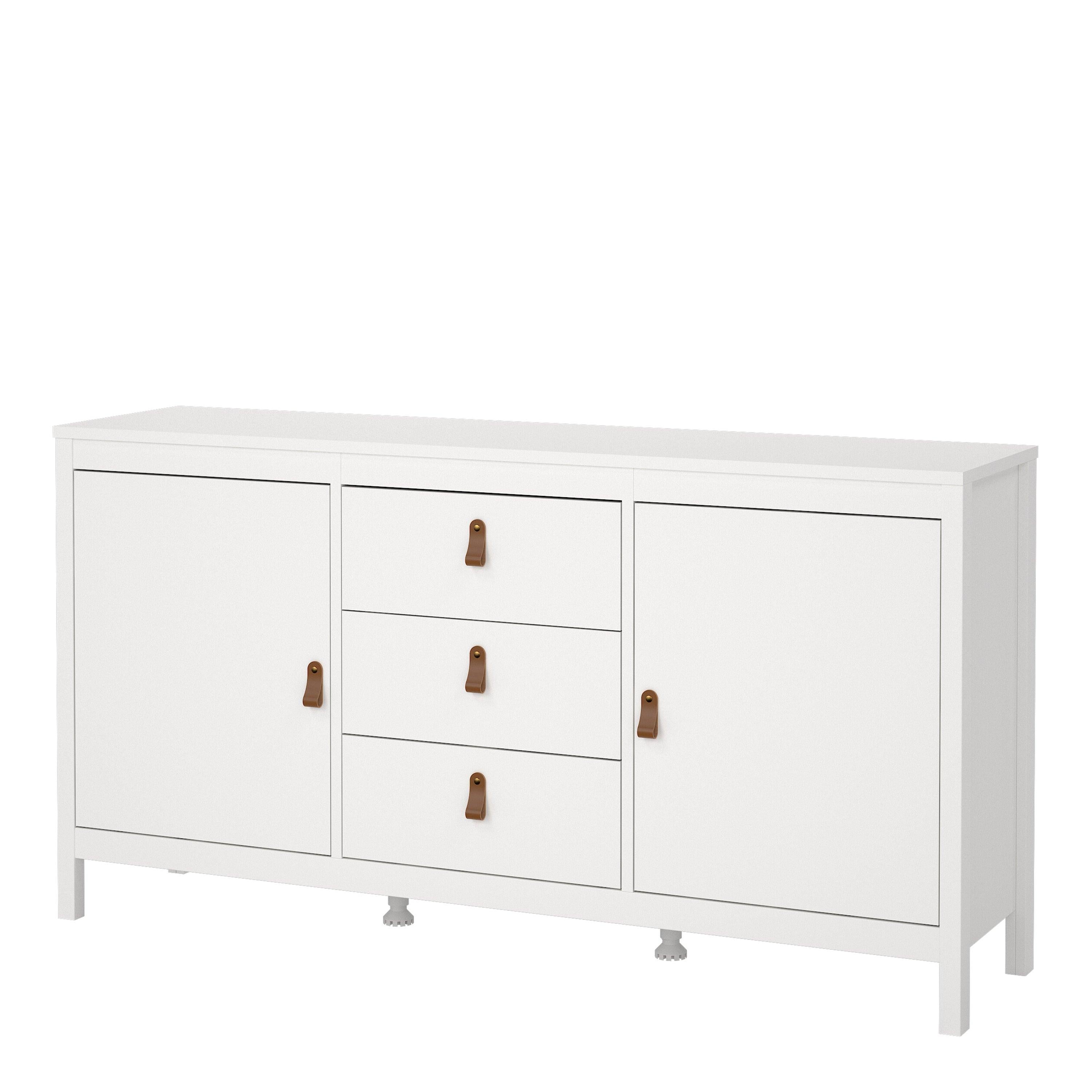 Barcelona Sideboard 2 Doors 3 Drawers in White - image 3
