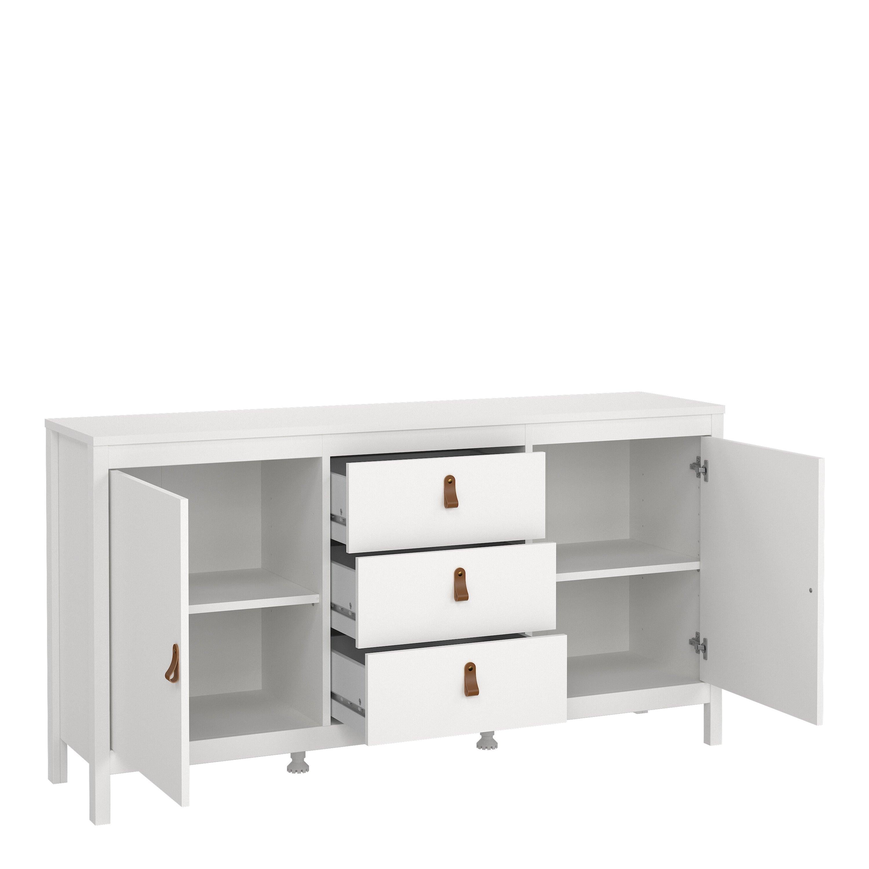 Barcelona Sideboard 2 Doors 3 Drawers in White - image 4