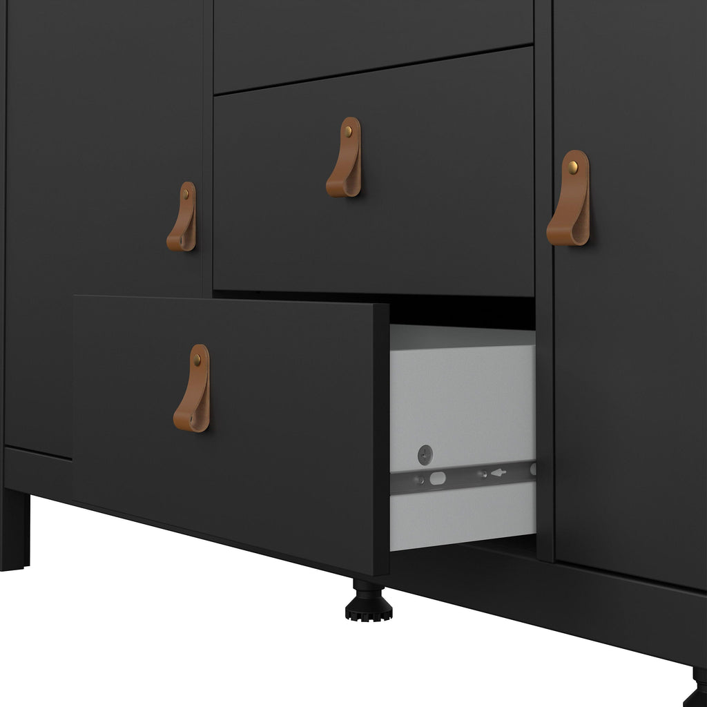 Barcelona Sideboard 2 Doors 3 Drawers in Matt Black - image 8