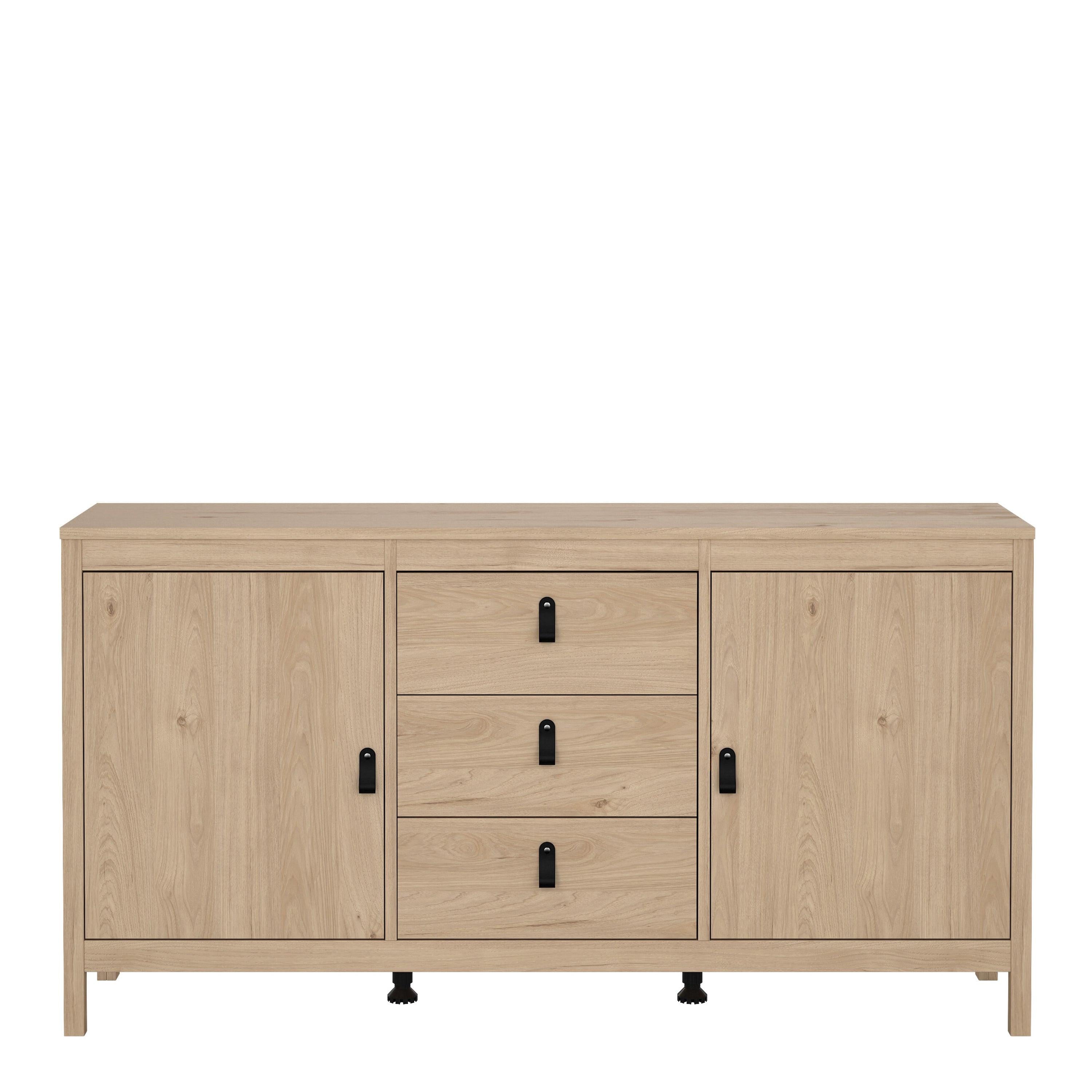 Barcelona Sideboard 2 Doors + 3 Drawers in Jackson Hickory Oak - image 2