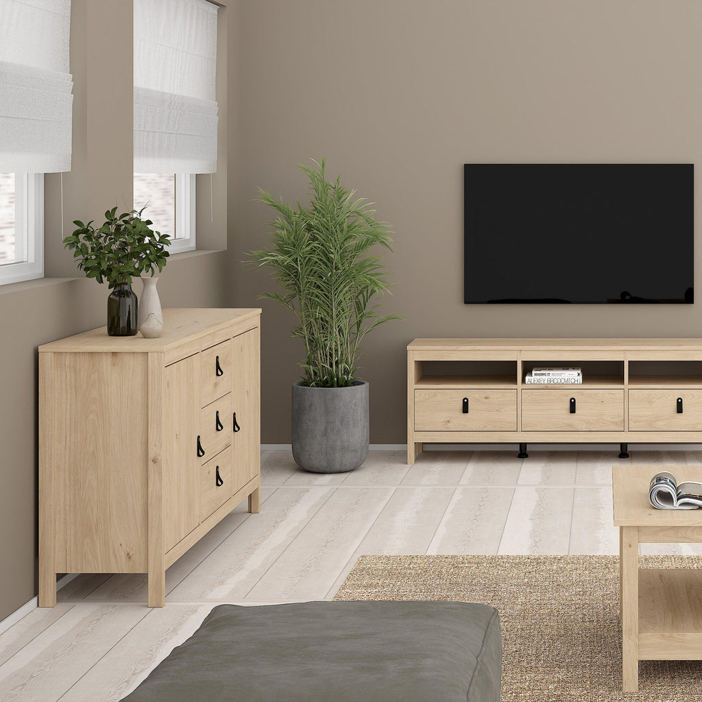 Barcelona Sideboard 2 Doors + 3 Drawers in Jackson Hickory Oak - image 6