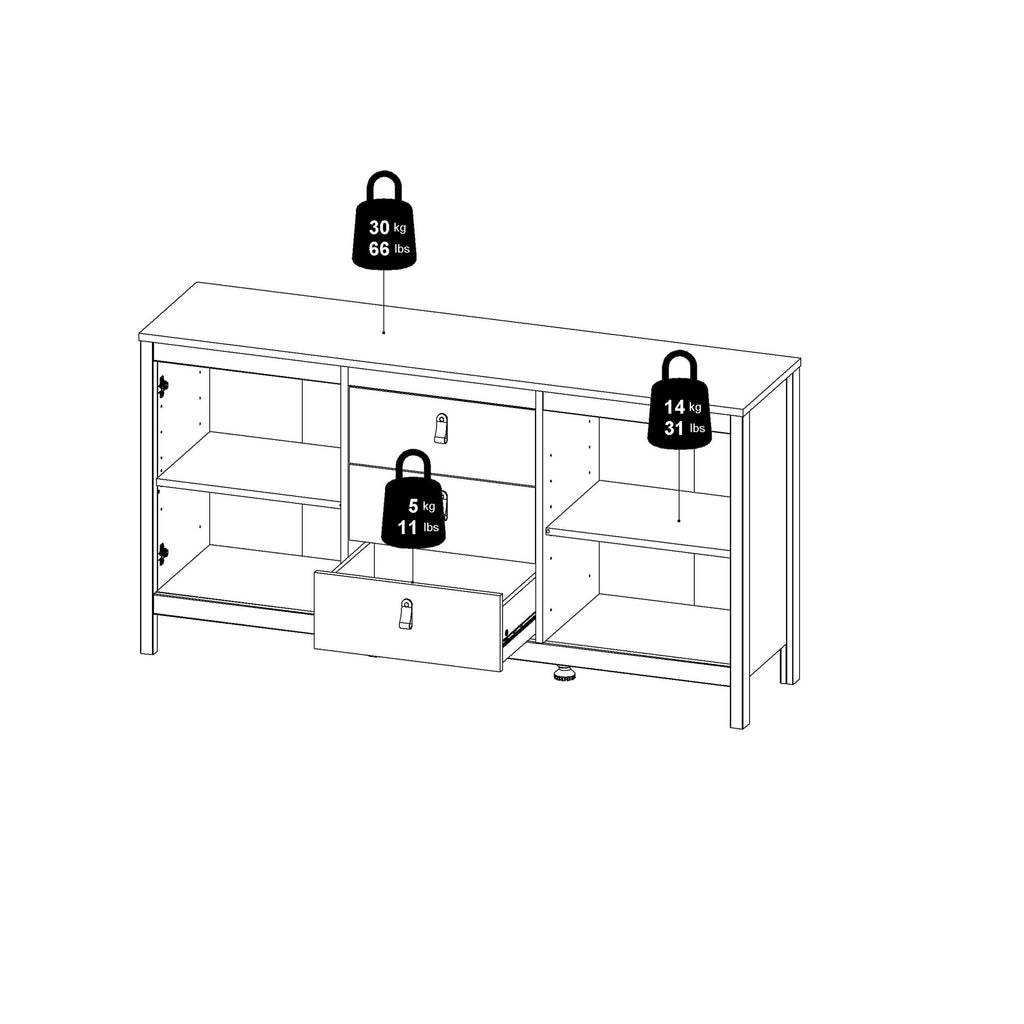 Barcelona Sideboard 2 Doors + 3 Drawers in Cashmere - image 13