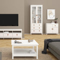 Barcelona Sideboard 2 Doors 1 Drawer in White - image 5