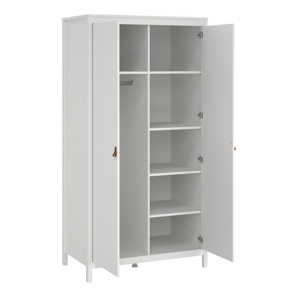 Barcelona Wardrobe with 2 Doors in White - image 5