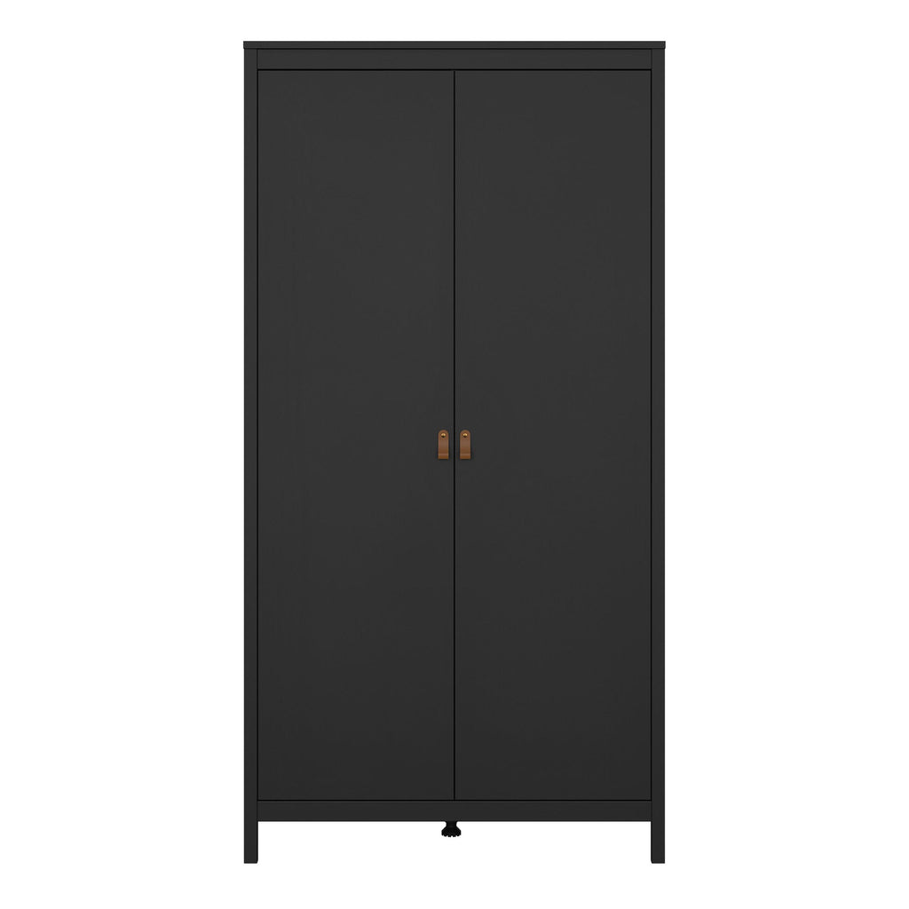 Barcelona Wardrobe with 2 Doors in Matt Black - image 2