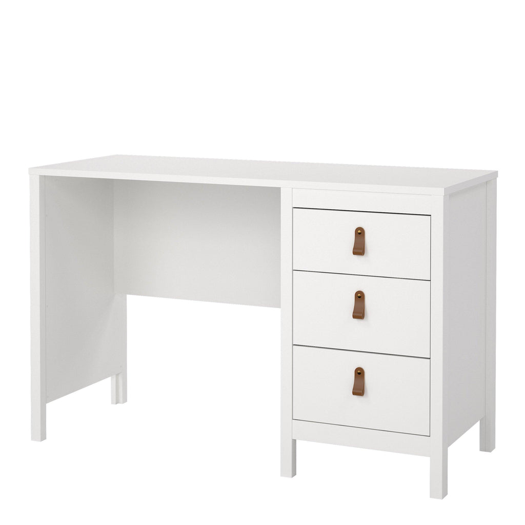 Barcelona Desk 3 Drawers in White - image 3