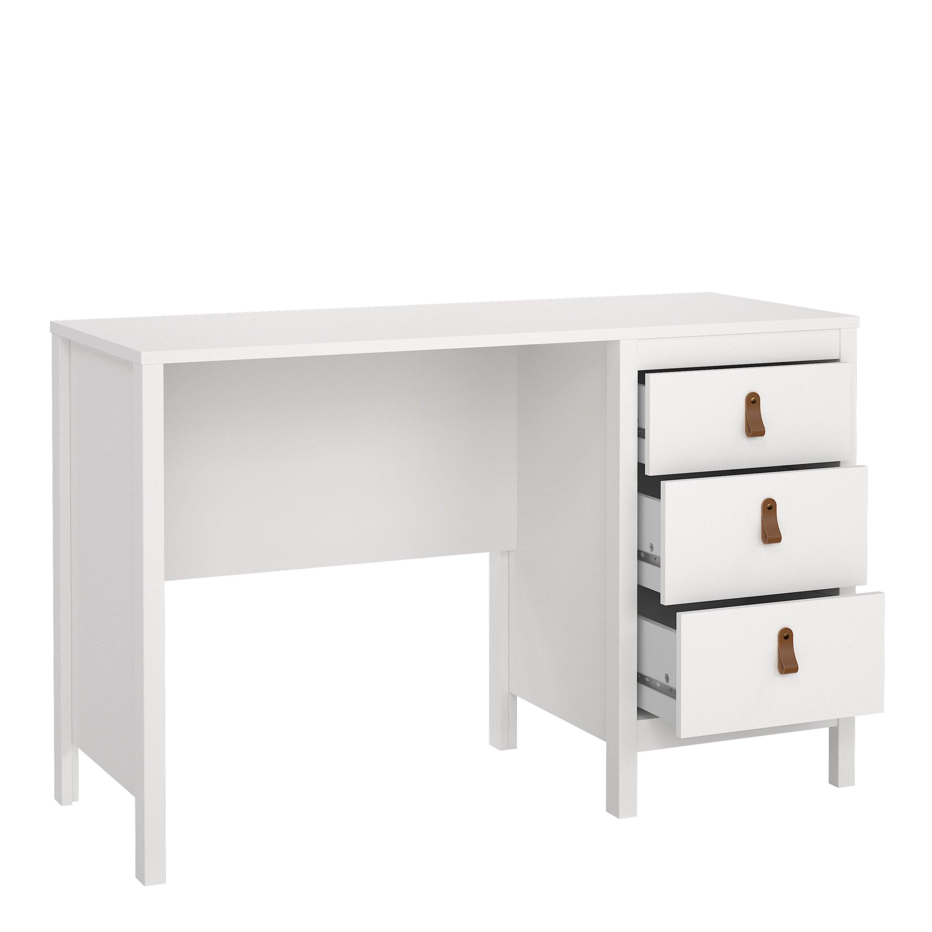 Barcelona Desk 3 Drawers in White - image 5