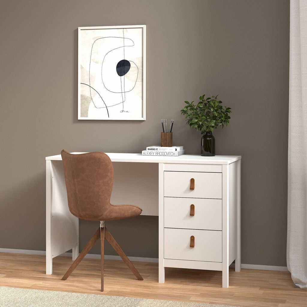 Barcelona Desk 3 Drawers in White - image 6