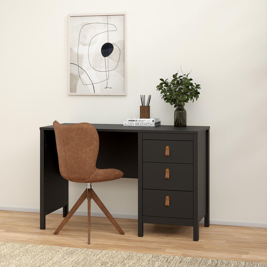 Barcelona Desk 3 Drawers in Matt Black - image 6