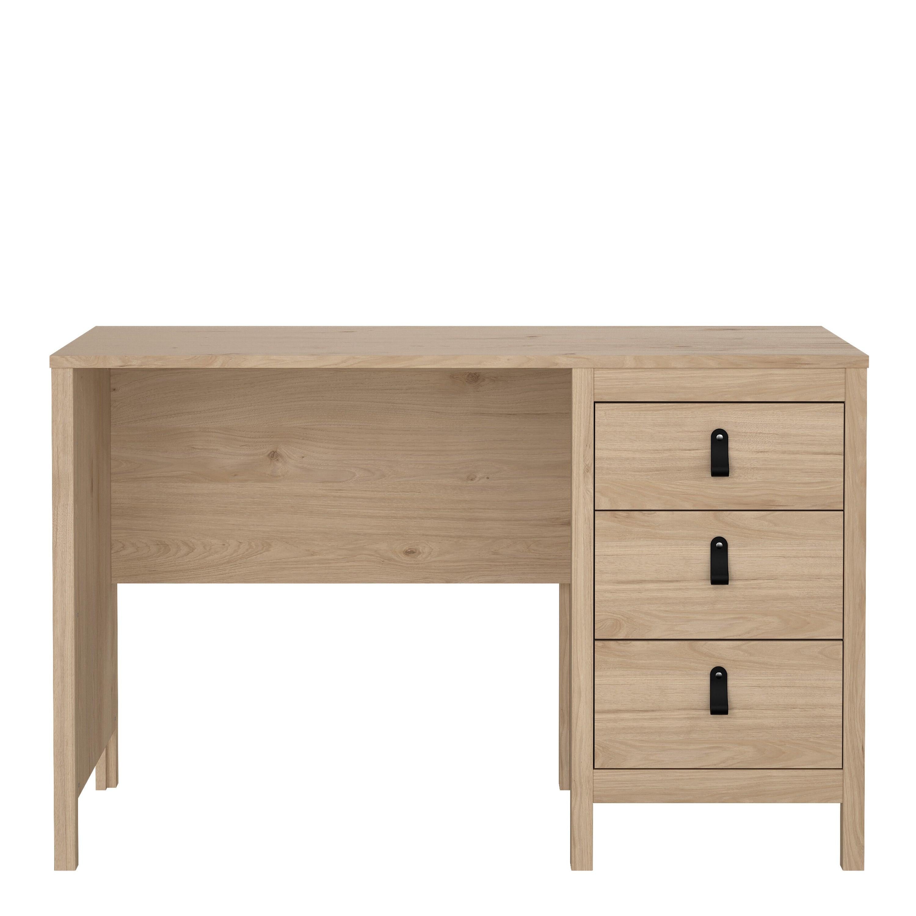 Barcelona Desk 3 Drawers in Jackson Hickory Oak - image 2