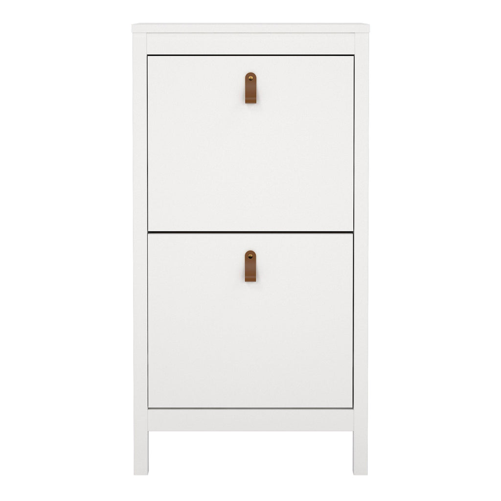 Barcelona Shoe Cabinet 2 Flip Down Doors in White - image 2
