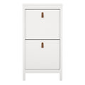 Barcelona Shoe Cabinet 2 Flip Down Doors in White - image 2
